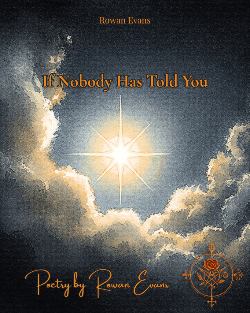 Glowing star breaking through clouds at night, symbolizing hope and inner light.