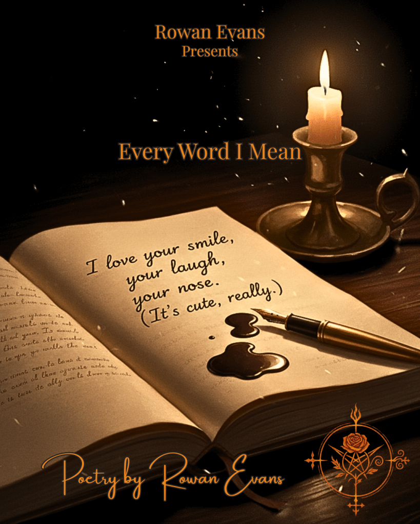 A warm, softly lit page with handwritten lines and a fountain pen resting beside it, symbolizing intimate and honest writing.