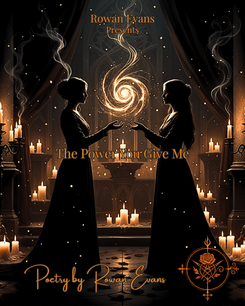 Silhouetted lovers in candlelight with soft, magical light swirling between their hands, evoking intimacy and quiet devotion.