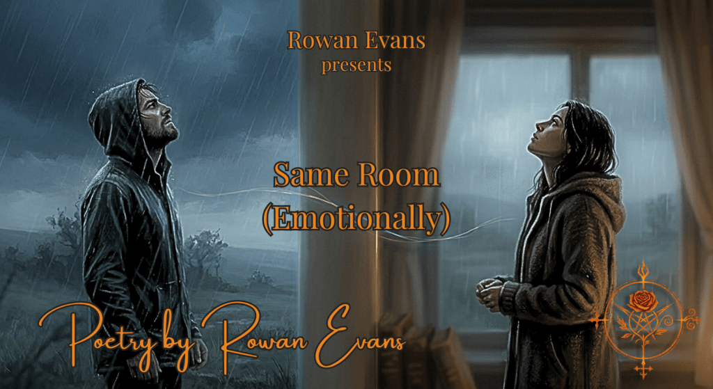 Two people in separate spaces connected emotionally despite physical distance