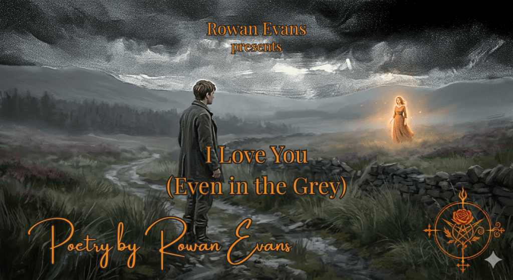 Person standing under a grey sky with a distant glowing figure representing love and emotional light