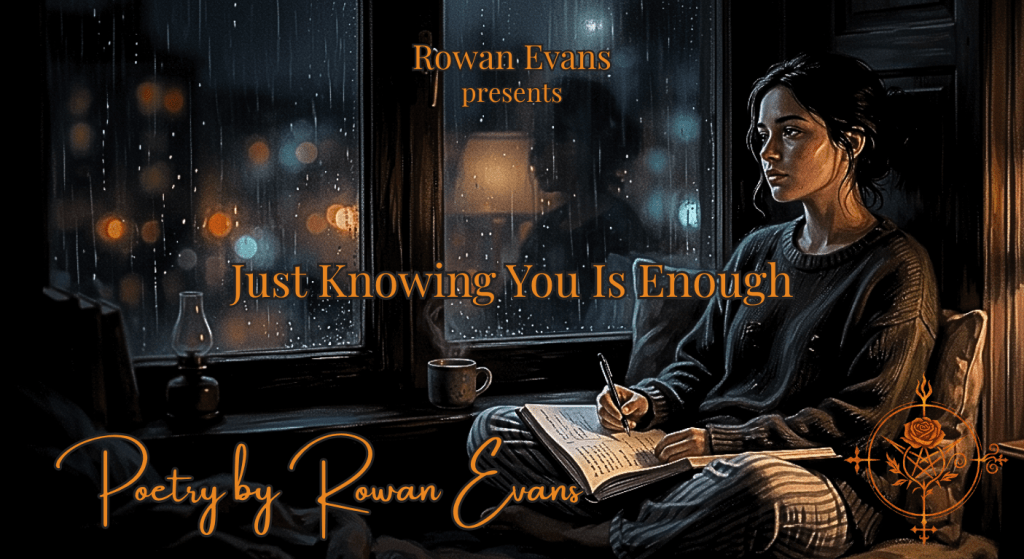 A solitary person sits beside a softly lit window at night holding an open notebook in a quiet reflective atmosphere.