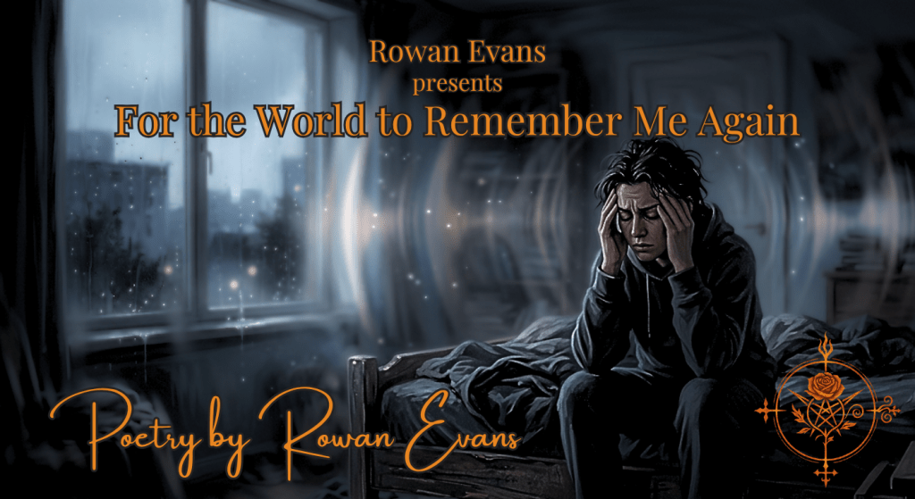 A solitary person sitting quietly with a headache as the world around them blurs and fades into soft echoes of light.