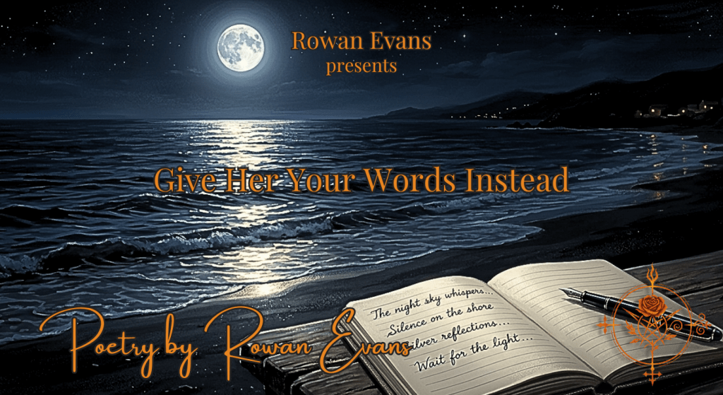 Moonlight reflecting across dark water beside an open notebook and pen, symbolizing love, poetry, and authentic self-expression.