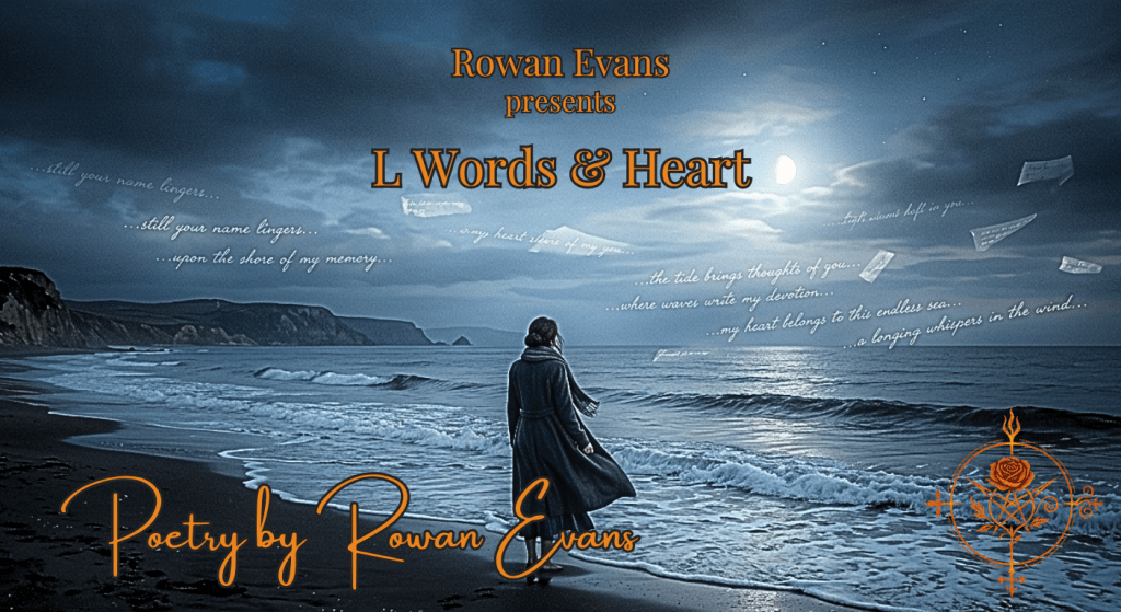 A solitary figure standing on a moonlit shoreline while waves roll in beneath a dreamy twilight sky.