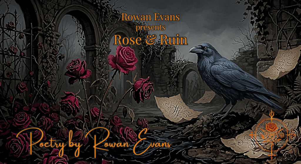 Roses, a raven and ruins.
